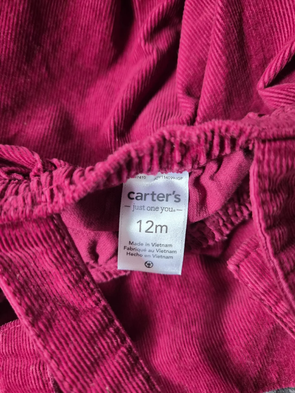 Carter's Burgundy Corduroy Pinafore Dress